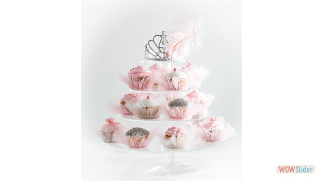 pink cupcake tutu tower